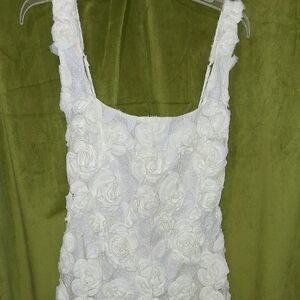 Elegant White Floral Dress